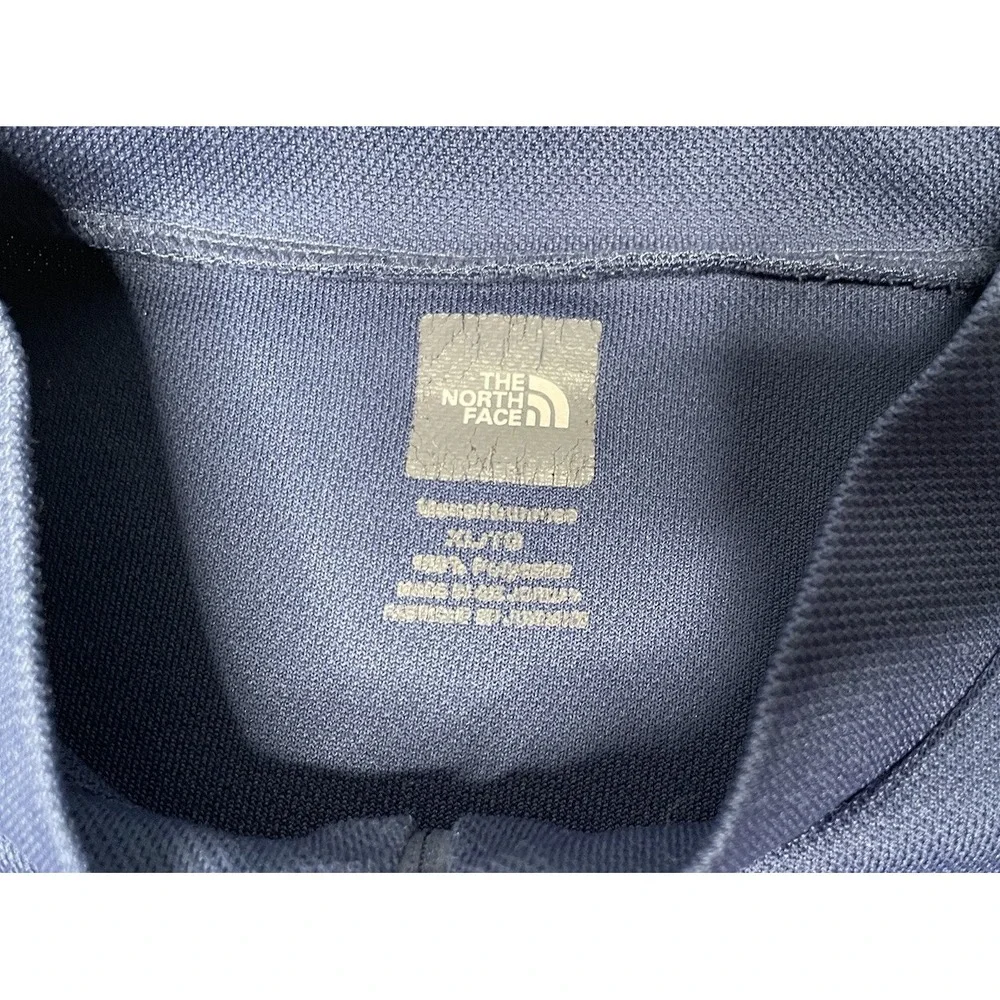 The North Face Shirt Mens XL Blue 1/4 Zip Vapor Wick Short Sleeve Athletic Shirt